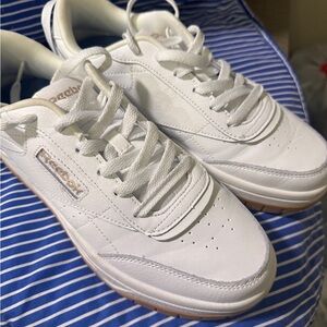 Reebok White Leather Sneakers